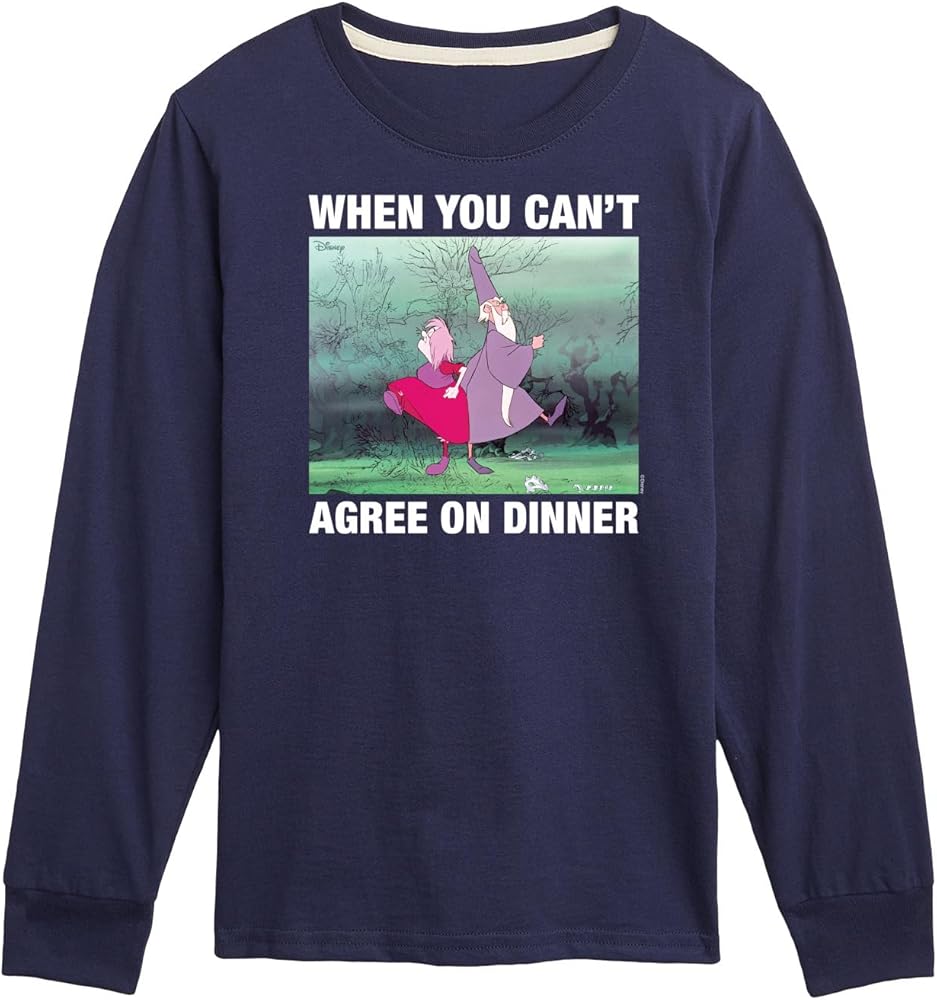 Disney The Sword and The Stone - Merlyn & Mim Can't Agree on Dinner - Toddler & Youth Long Sleeve Graphic T-Shirt