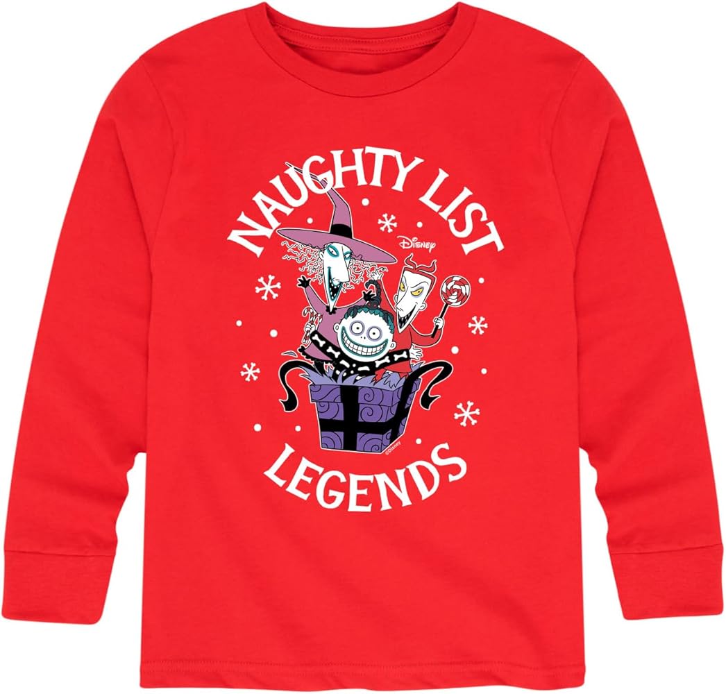 Disney The Nightmare Before Christmas - Naughty List Legends - Toddler and Youth Long Sleeve Graphic T-Shirt