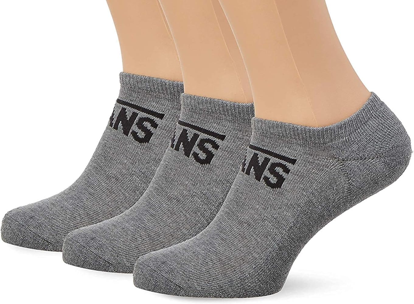 Vans Boys Classic Kick Socks 3-Pack Grey VN000XNRHTG (Boys 1-6 US/ 31.5-38 EU/ 13.5-5 UK/ 19-24 CM)