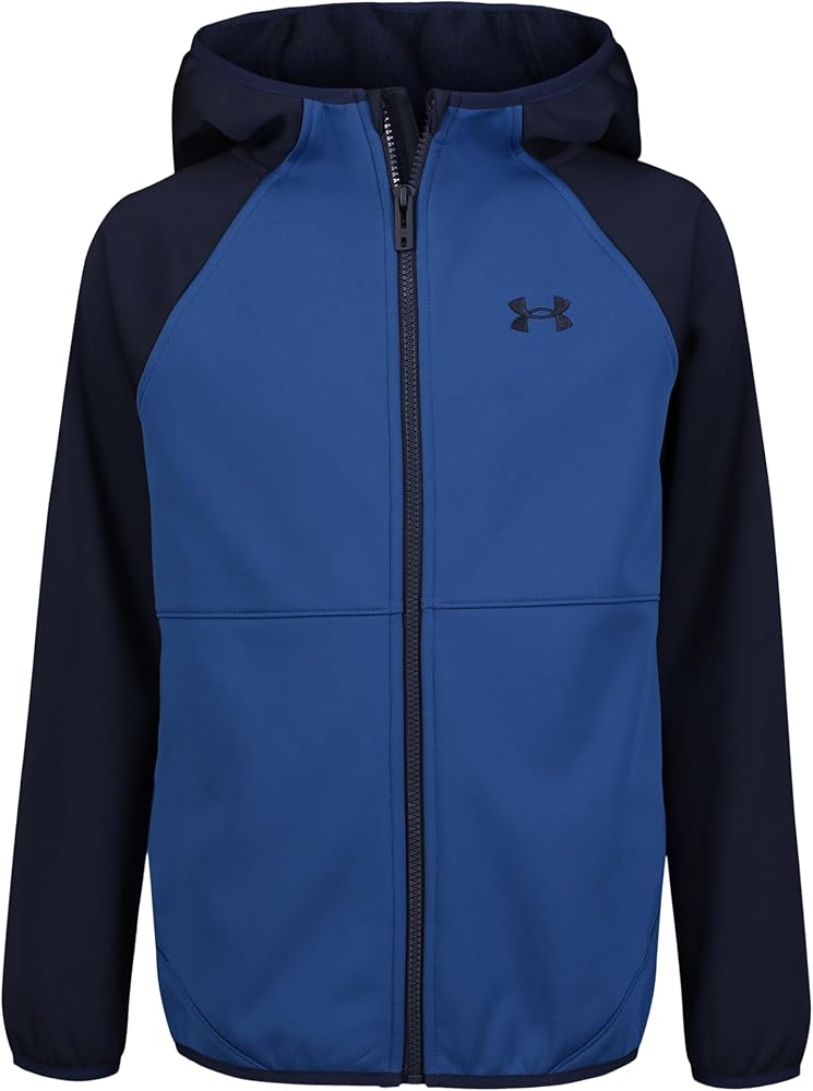 Under Armour Boys' Sim Softshell Jacket, Hooded with Zipper Closure, Water-Resistant & Lightweight