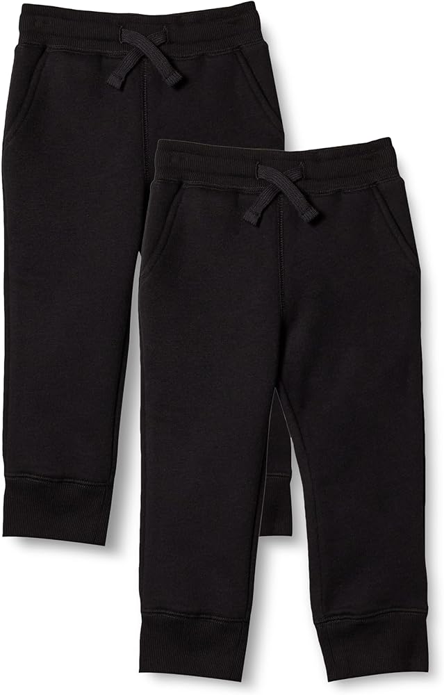 Amazon Essentials Boys and Toddlers' Fleece Jogger Sweatpants, Multipacks