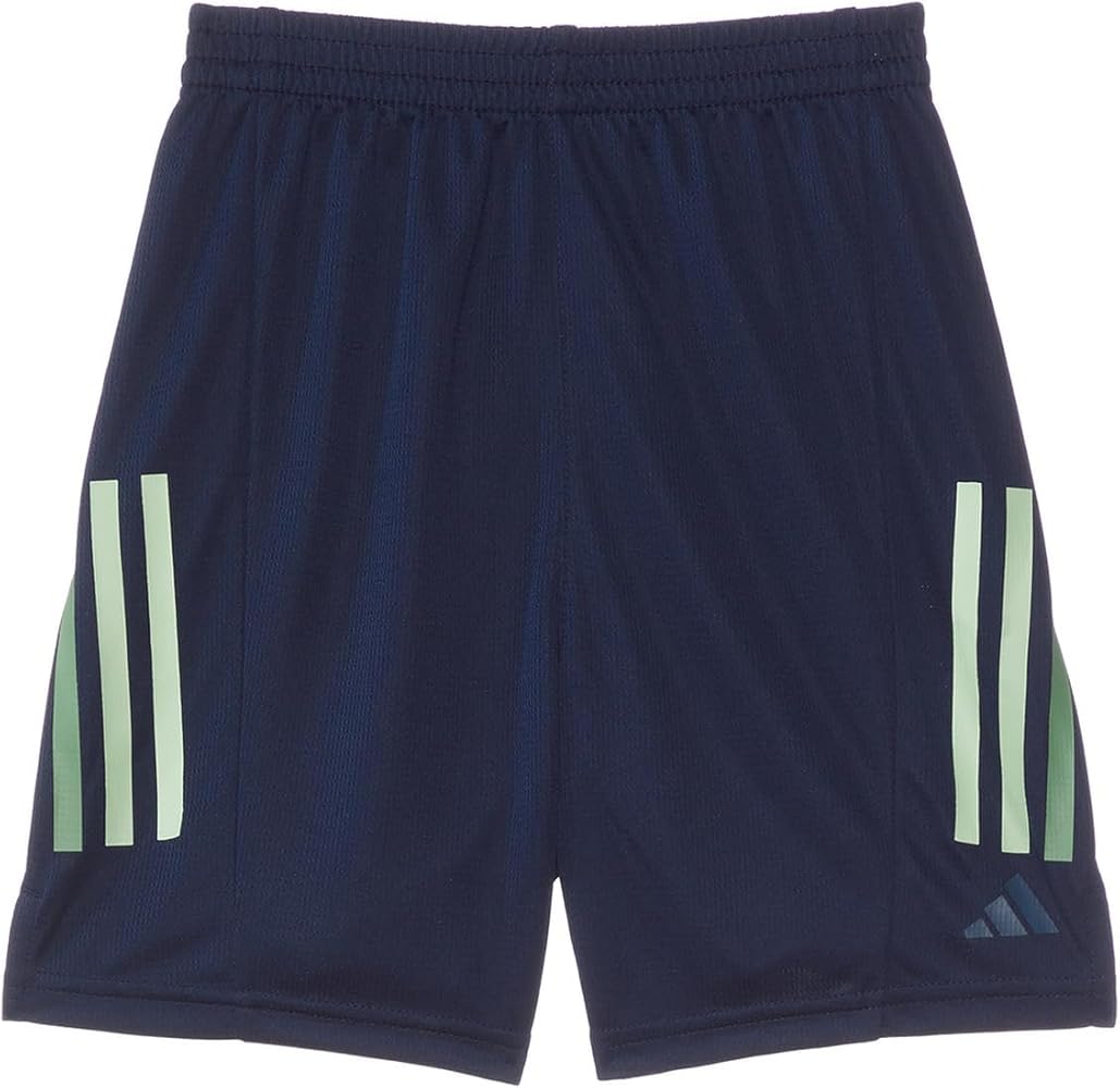 adidas Boys' Aeroready Elastic Waistband Graphic 3-Stripe Gym Shorts