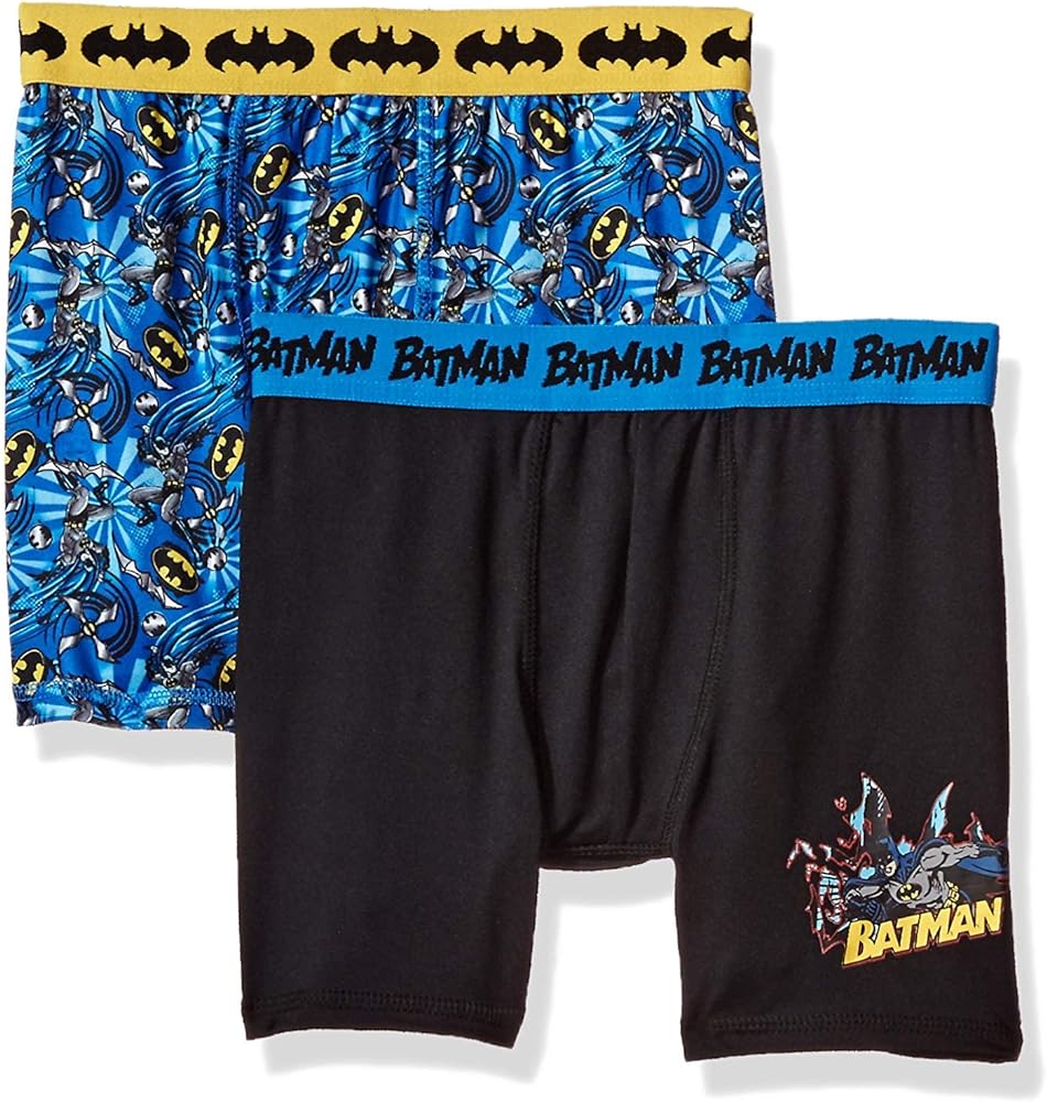 DC Comics Boys' Superhero Boxer Briefs Multipacks with Batman, Flash, Superman & More, Sizes 4, 6, 8, 10, 12