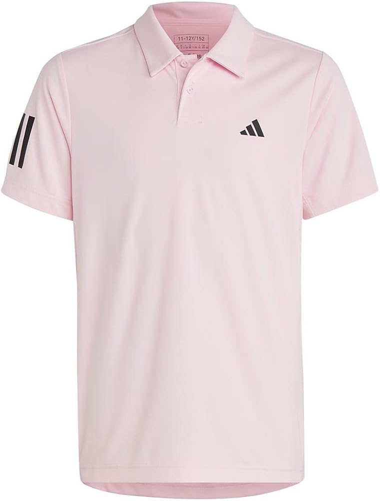 adidas Boys` Club 3-Stripe Tennis Polo Clear Pink