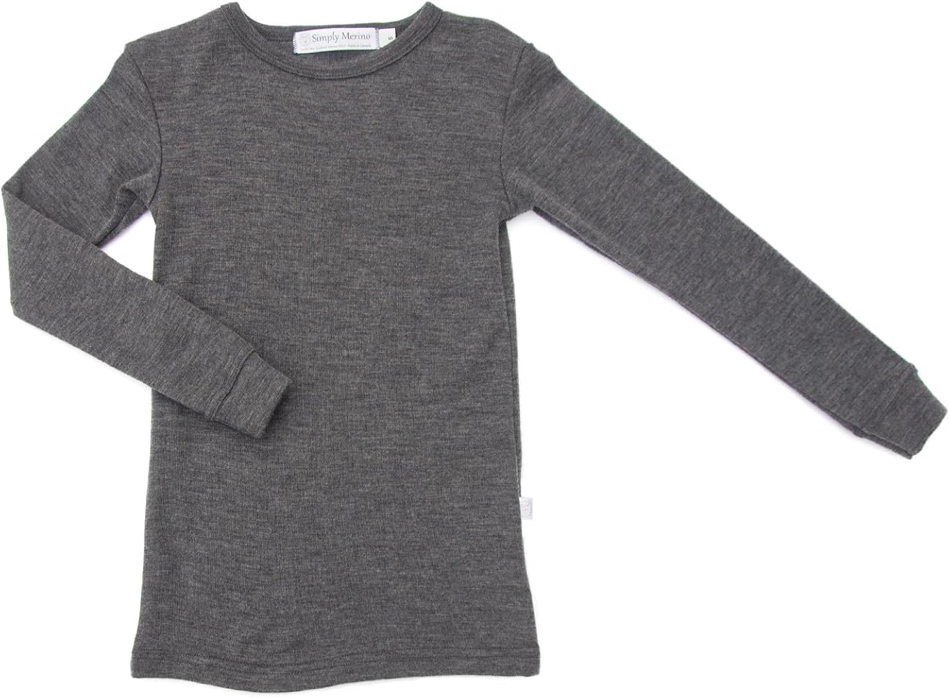 Pure Merino Wool Kids Shirt Thermal Underwear Long Sleeve Top, Natural & Organic Warm Base Layer Long Johns, Unisex