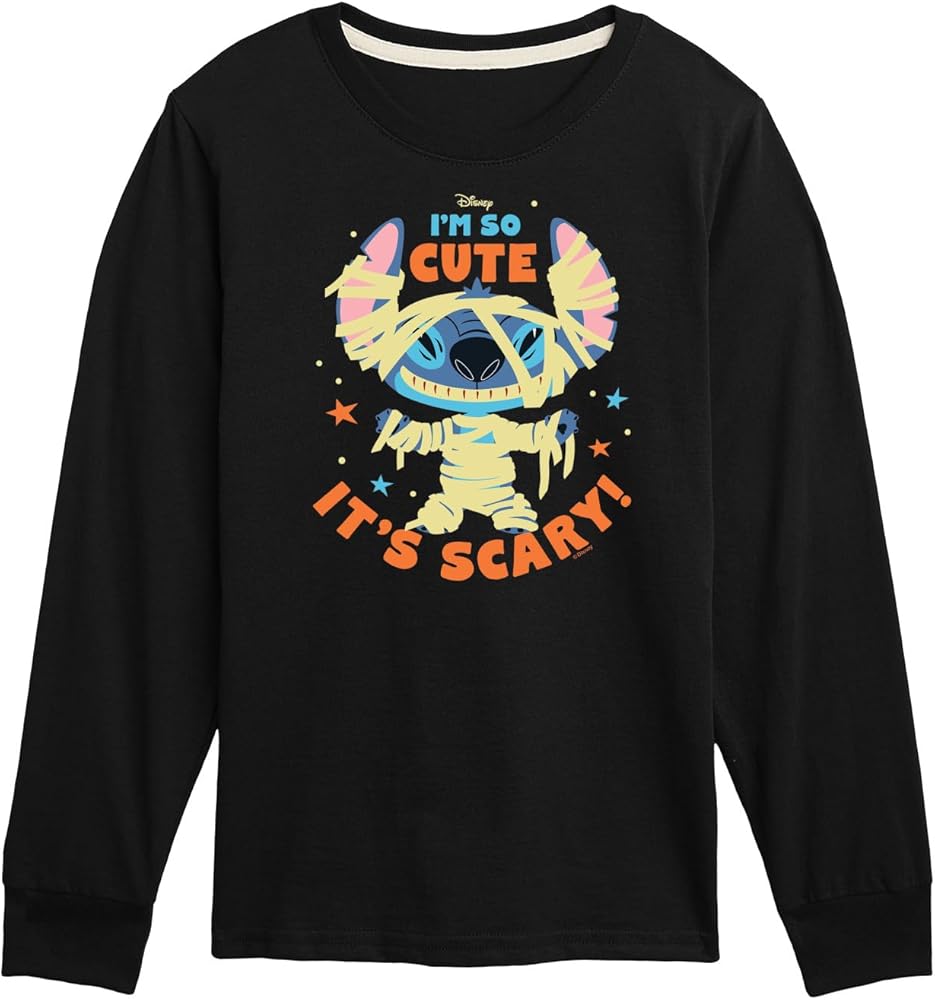 Disney Lilo & Stitch - So Cute It's Scary - Toddler & Youth Long Sleeve Graphic T-Shirt