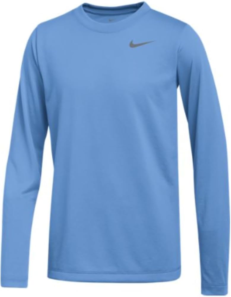 Nike Boys Legend Long Sleeve Athletic T-Shirt (US, Alpha, X-Large, Regular, Sky Blue)