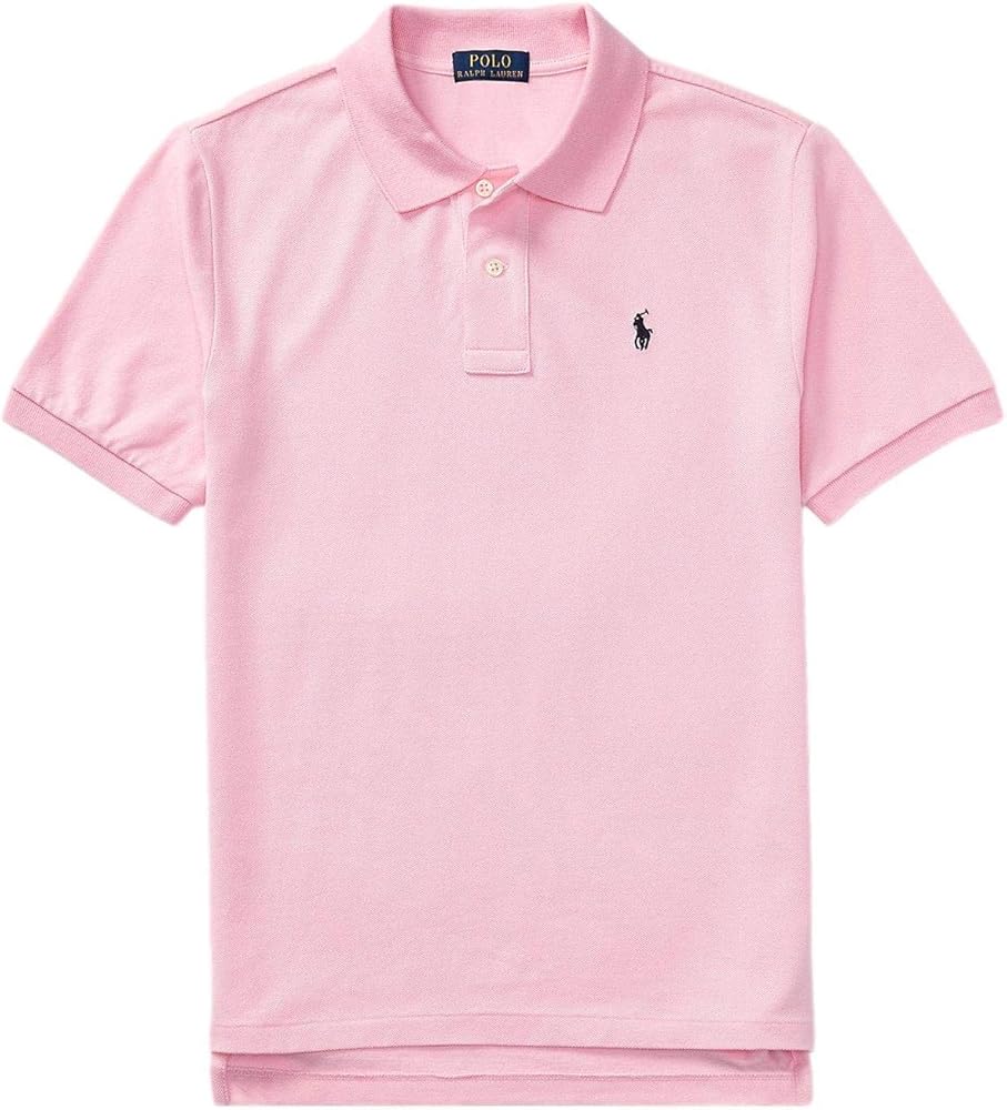 Ralph Lauren Polo Boys' Classic Cotton Mesh Polo Shirt (Pink, S)