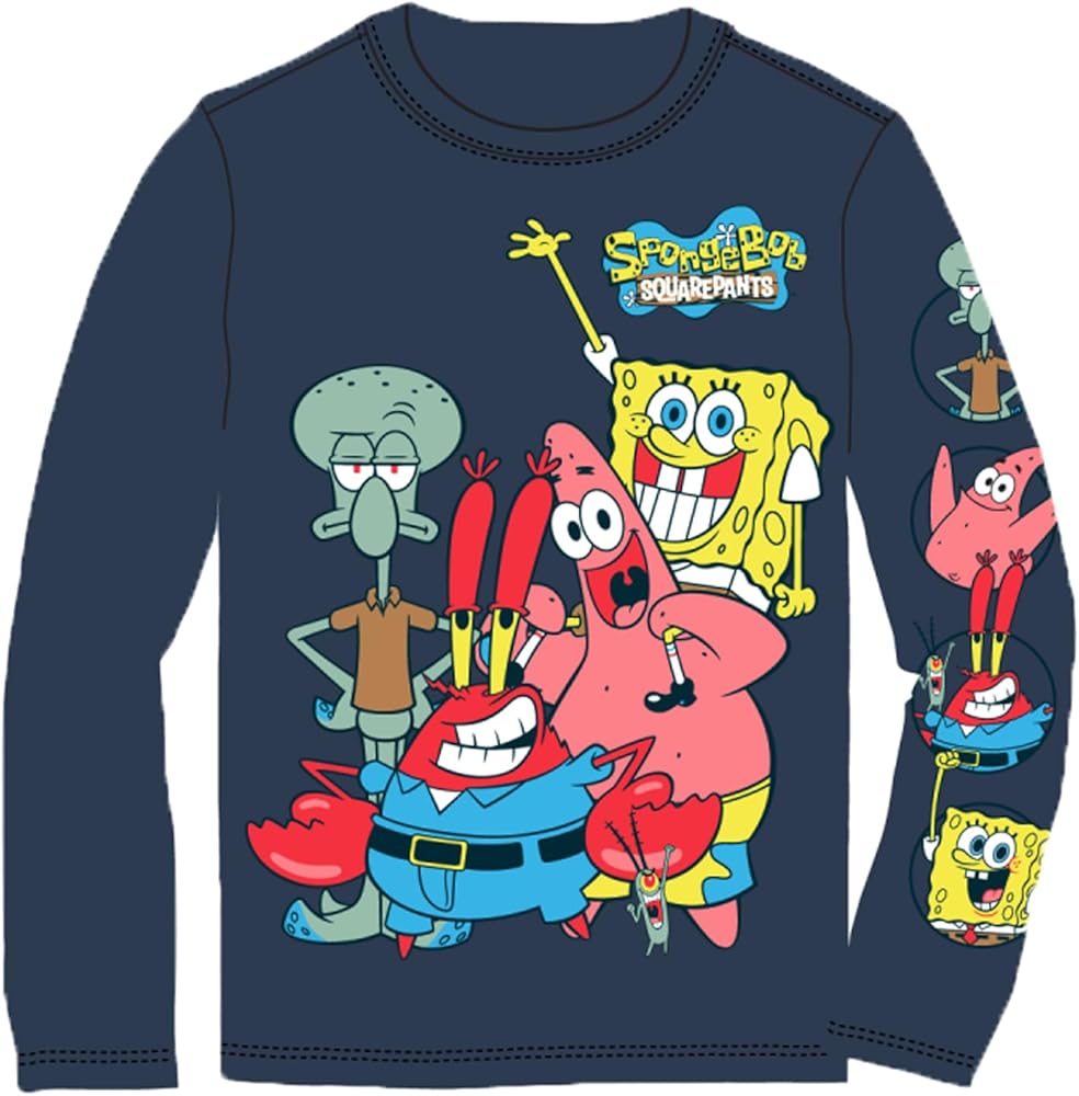 Spongebob Squarepants Little & Big Boys Long Sleeve Shirt