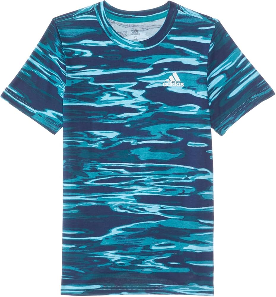 adidas Boy's All Over Print Liquid Camo Short Sleeve Tee (Big Kids)