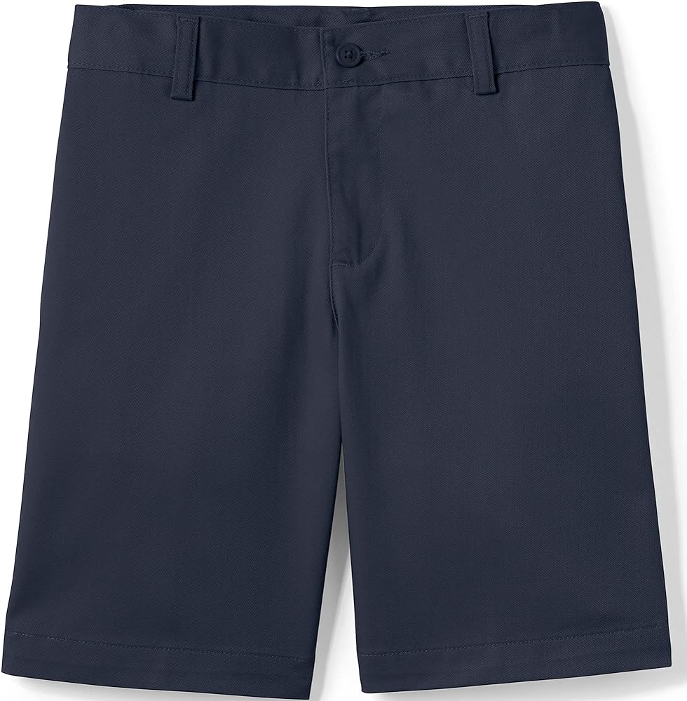 Lands' End School Uniform Boys Plain Front Blend Chino Shorts