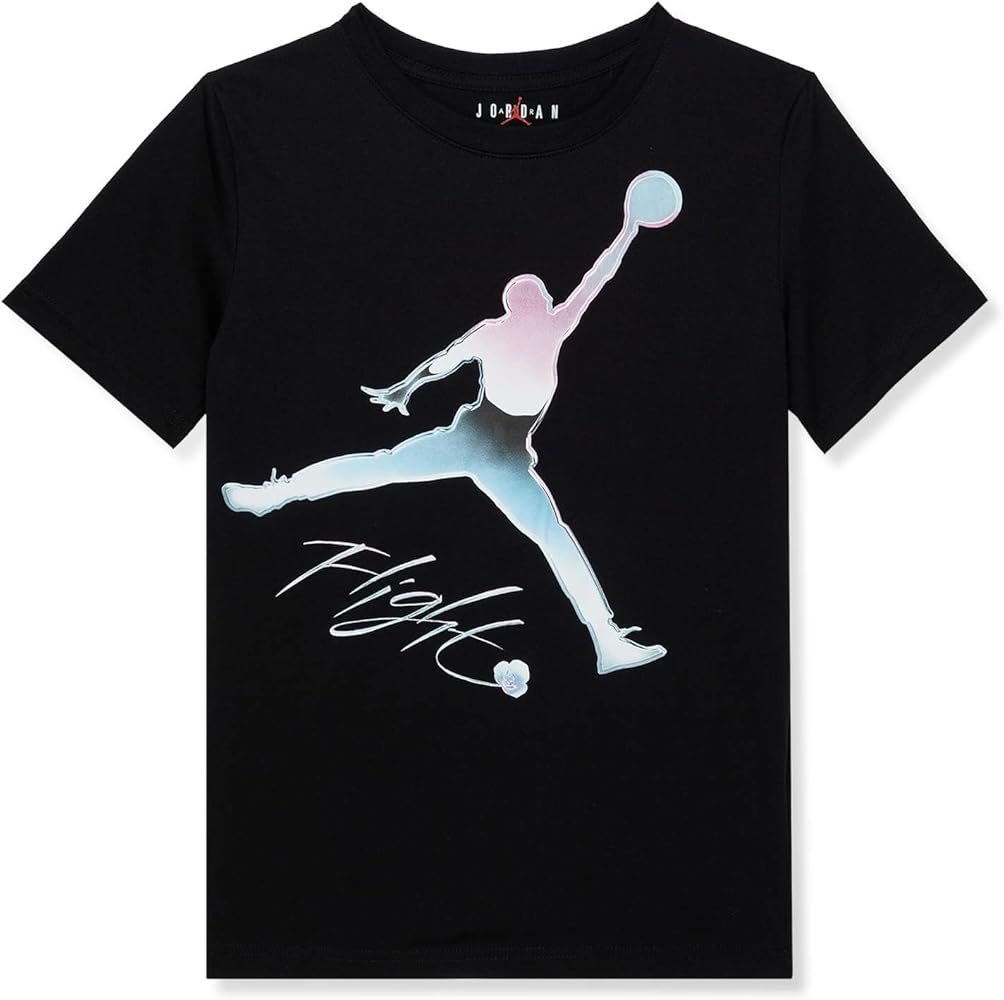 Jordan Boy's Jumpman Flight Chrome Short Sleeve Tee (Big Kids) Black MD (10-12 Big Kid)