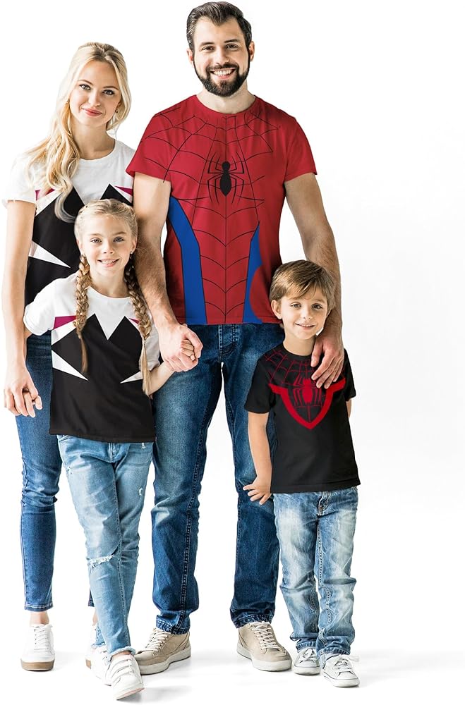 Marvel Spider-Man Matching Family Cosplay T-Shirt Infant to Adult