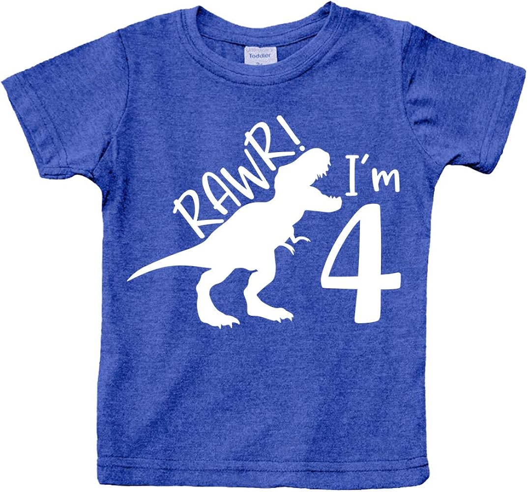 rawr im 4 year old boy shirt roar 4th birthday shirt boy four dinosaur tshirt