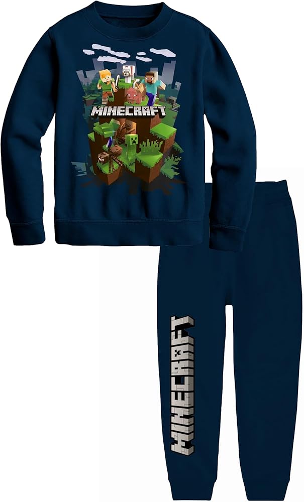 Minecraft Boys' Long Sleeve Knit Top and Jogger Set