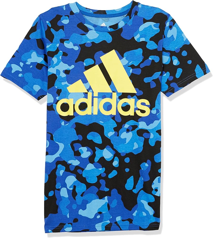 adidas Boys' Core-camo All Over Print Short Sleeve Tee (Big Kids)