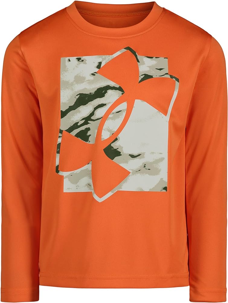 Under Armour UA Arena Marble Big Logo LS, Tangerine/Marble, 5