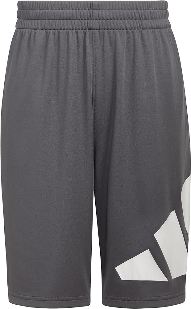 adidas Boys' Big AEROREADY Elastic Waistband Performance Shorts, Grey Five, M(10/12)