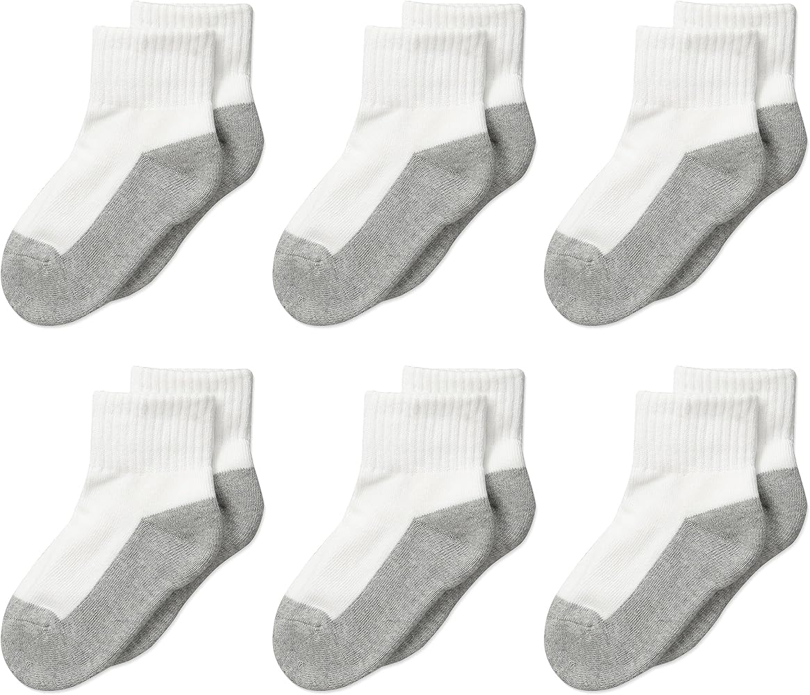 Jefferies Socks Boys' Youth Seamless Sport Quarter, 6 Pk