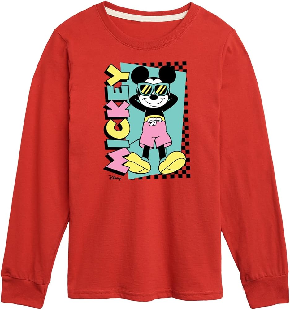 Disney Characters - Mickey Sunbathe - Toddler & Youth Long Sleeve Graphic T-Shirt