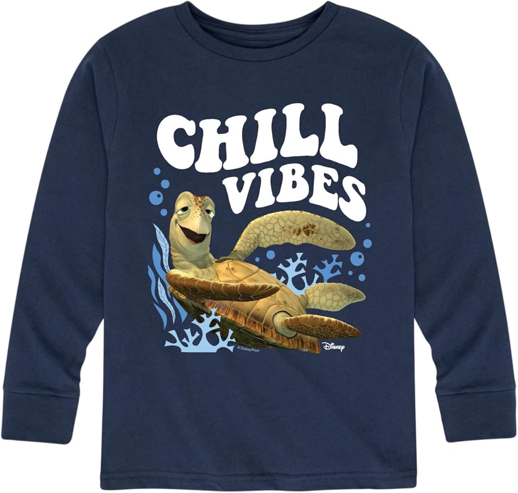 Disney Finding Nemo - Chill Vibes - Toddler and Youth Long Sleeve Graphic T-Shirt