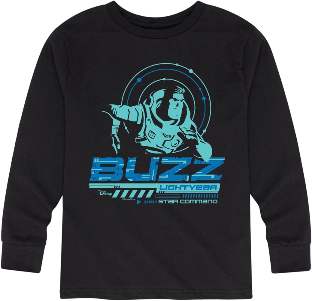 Disney Lightyear - Blue Buzz - Toddler and Youth Long Sleeve Graphic T-Shirt