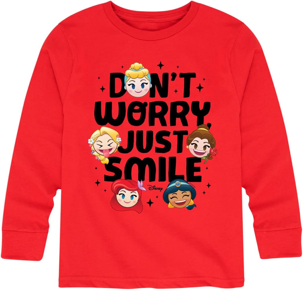 Disney - Don't Worry Just Just Smile - Toddler and Youth Long Sleeve Graphic T-Shirt