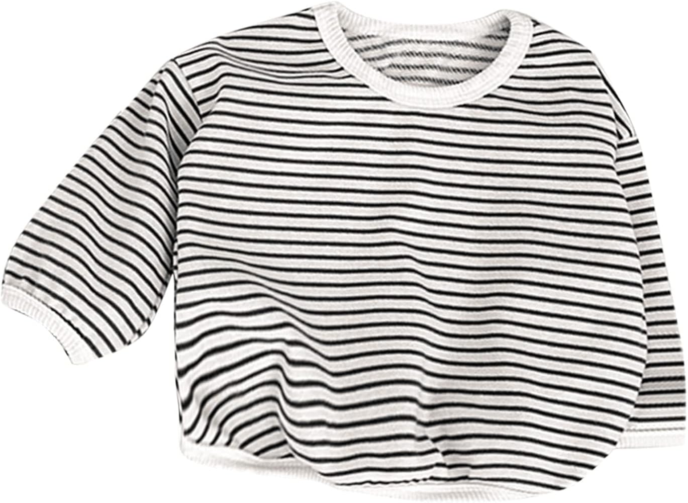 Toddler Baby Girls Boys Long Sleeve Shirts Tops Kids Tee Cotton Casual Striped T-Shirt