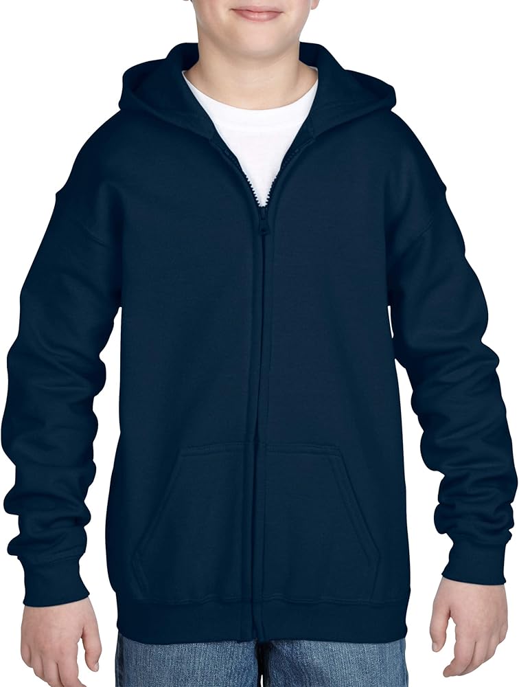 Gildan Youth Heavy Blend Full Zip Hooded Sweatshirt G186B