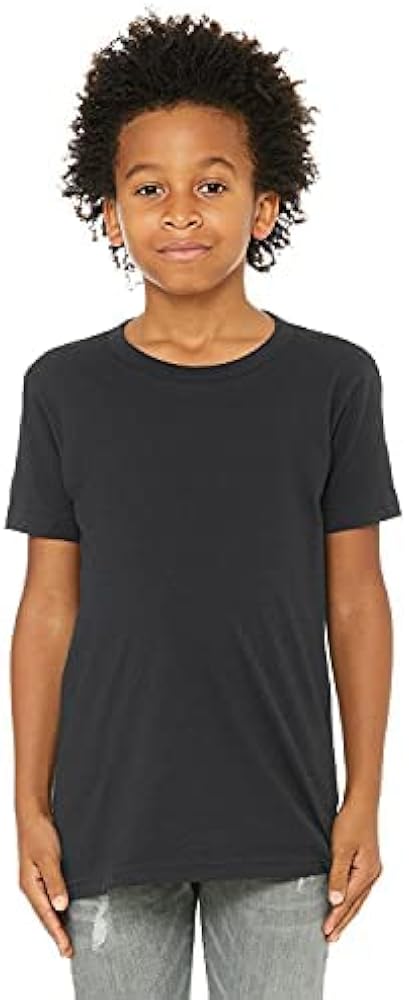 Bella + Canvas Youth Jersey Short-Sleeve T-Shirt, Medium, DARK GREY HEATHER