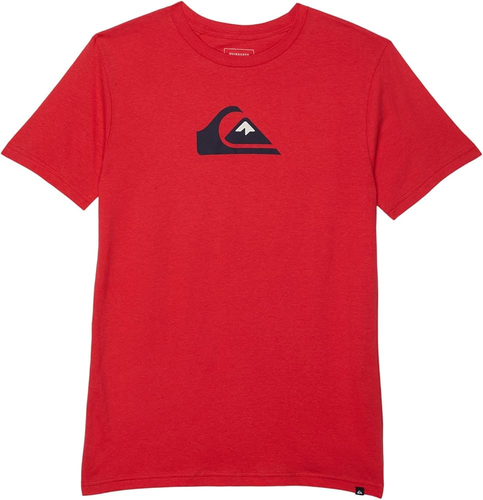 Quiksilver Boys Comp Logo Tee Shirt, Rococco Red, Small