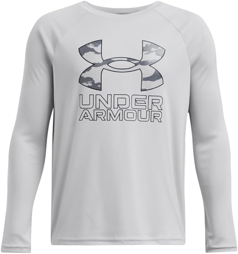 Under Armour Boys' Tech Hybrid Print Fill Long Sleeve