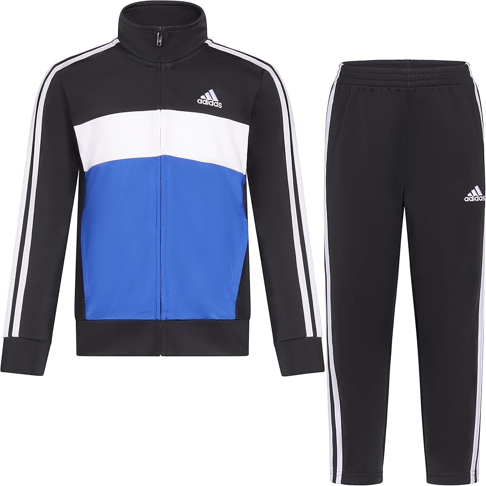 adidas boys 2-piece Color Block Tricot Track Set