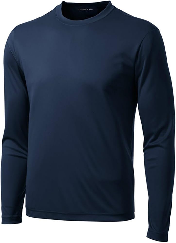 DRI-EQUIP Youth Long Sleeve Moisture Wicking Athletic Shirts. Youth Sizes XS-XL