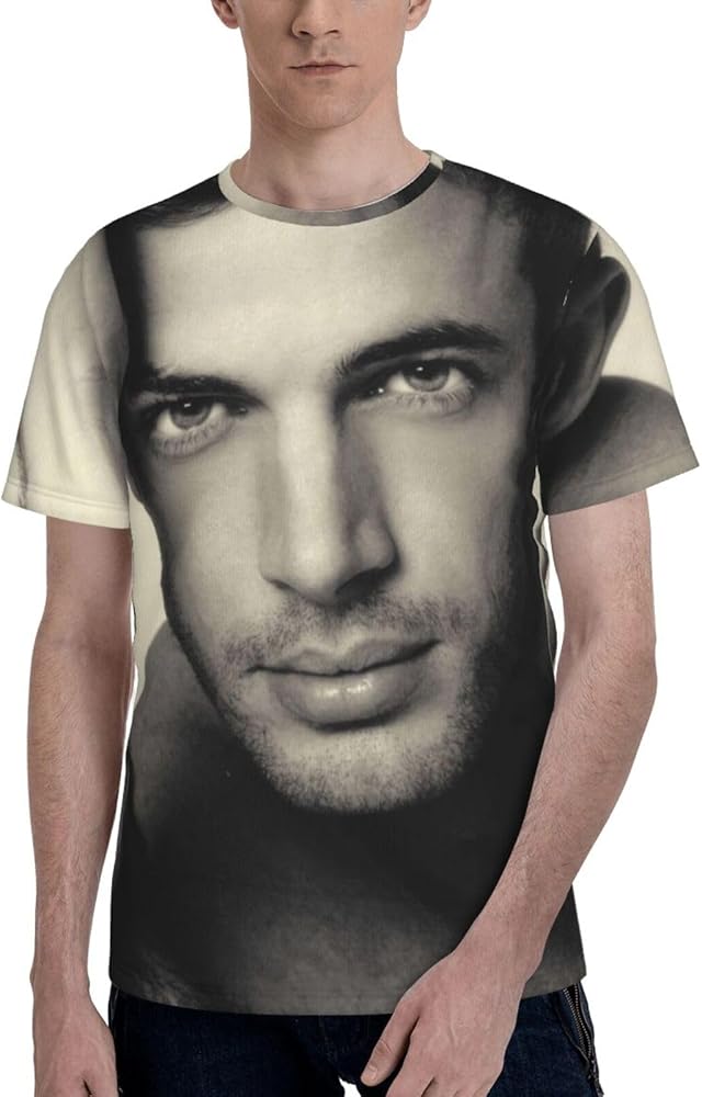 William Levy T Shirt Man's Summer Comfortable Fit Soft Short Sleeve Round Neckline Basic Tee Tops