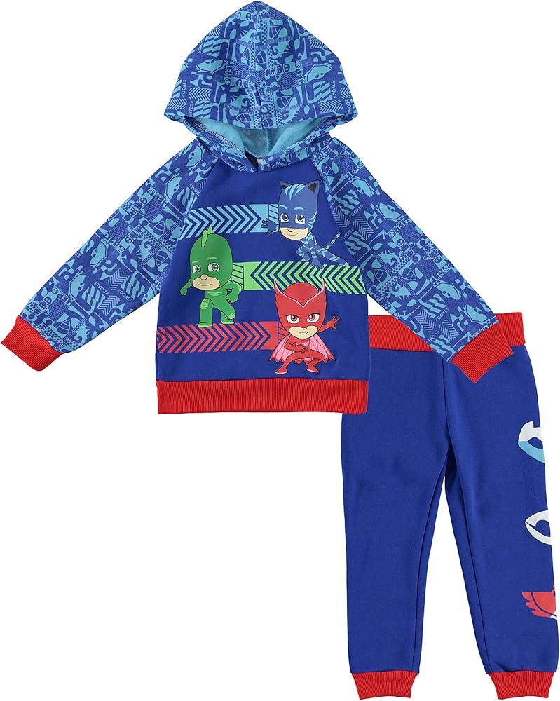 PJ Masks Boys' Pullover Hoodie Sweatshirt and Jogger Sweatpants Clothing Set