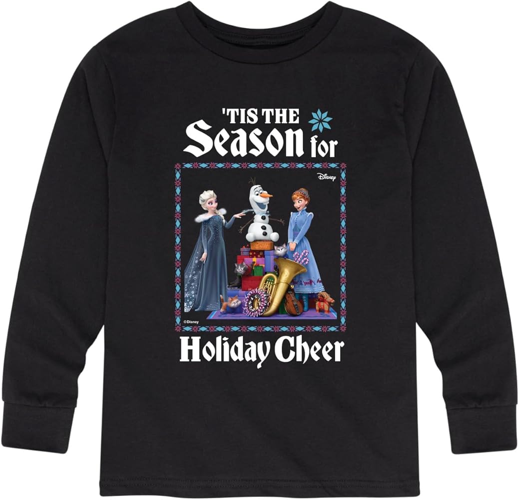 Disney Frozen 2 - Tis The Season for Holiday Cheer - Toddler and Youth Long Sleeve Graphic T-Shirt