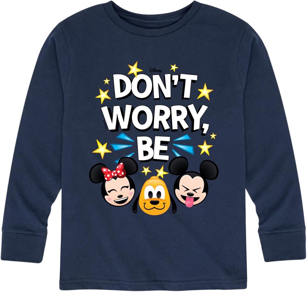 Disney - Don't Worry Be Symbols - Toddler and Youth Long Sleeve Graphic T-Shirt