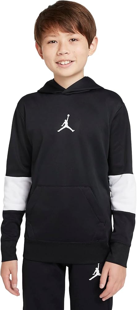 Nike Air Jordan Core Performance Therma Boys' Pullover Hoodie (Black) Size Small