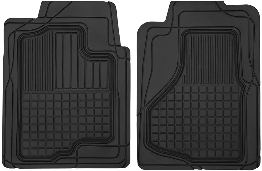 MOTOR TREND 2 Front All Weather Custom Heavy Duty Rubber Floor Mats for Auto Car Truck SUV