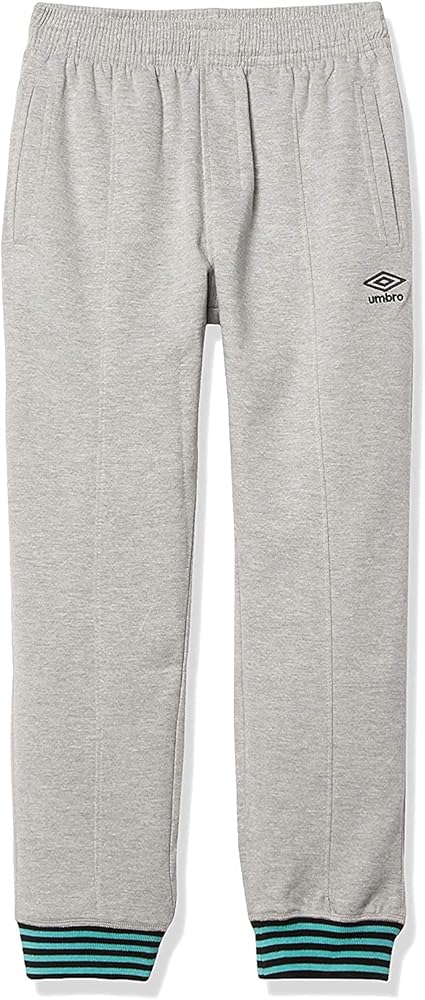 Umbro Boy's Youth (8-18) Double Knit Pants, Medium Grey Heather/Mint