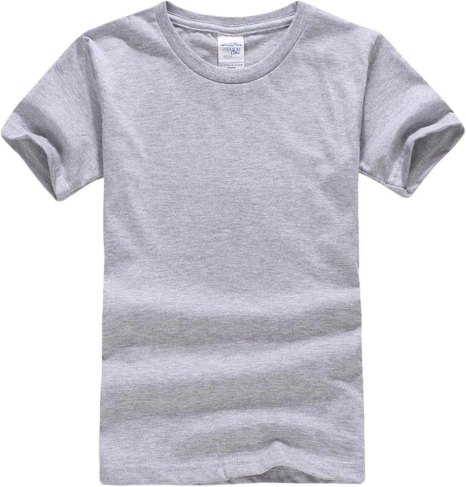 Boys T-Shirt Short Sleeve Round Neck Cotton Tee Basic Tops