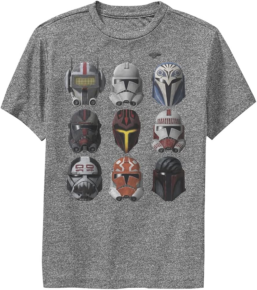 STAR WARS Wars Clone Helmets Boys Short Sleeve Tee Shirt