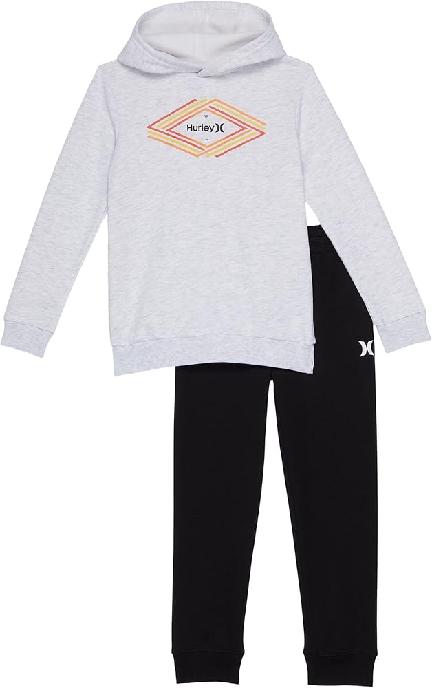 Hurley Boy's Graphic Pullover Hoodie and Joggers Two-Piece Outfit Set (Little Kids)