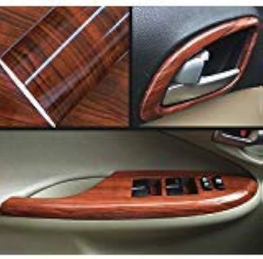 Moyishi Wood Grain Vinyl Sticker Decal Roll Car Interior Home Office Furniture DIY Film Wrap 30cmx100cm (Rose Wood)