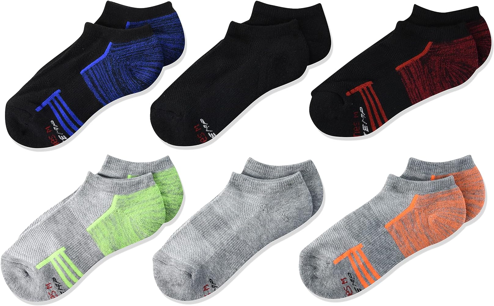 Hanes Boys' Performance X-Temp 6-Pair No Show Socks