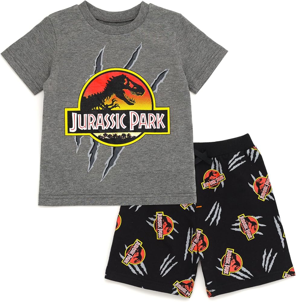 Jurassic World T-Shirt and French Terry Shorts Outfit Set Toddler to Big Kid