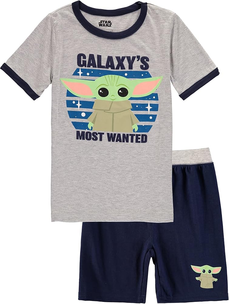 STAR WARS Infant Toddler Boys' Baby Yoda Clothing Sets Short Sleeve Tee and Shorts