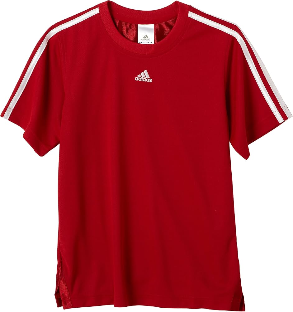 adidas Big Boys' 3-Stripe Short Sleeve Top