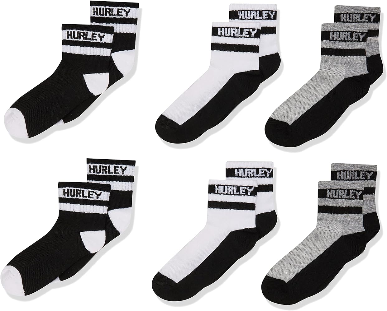 Hurley Baby 6-Pack Everyday Knit Ankle Socks